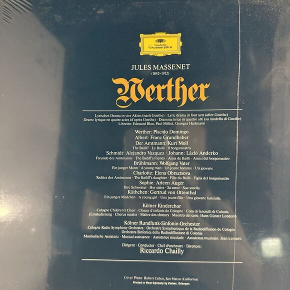 Massenet Placido Domingo Sinfonie Orchester WERTHER 3 LP BOX SET 2709 091 NEW - Picture 5 of 7